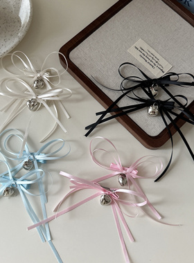 少女丝带爱心蝴蝶结发夹可爱少女刘海夹碎发边夹网红甜妹发卡夹子