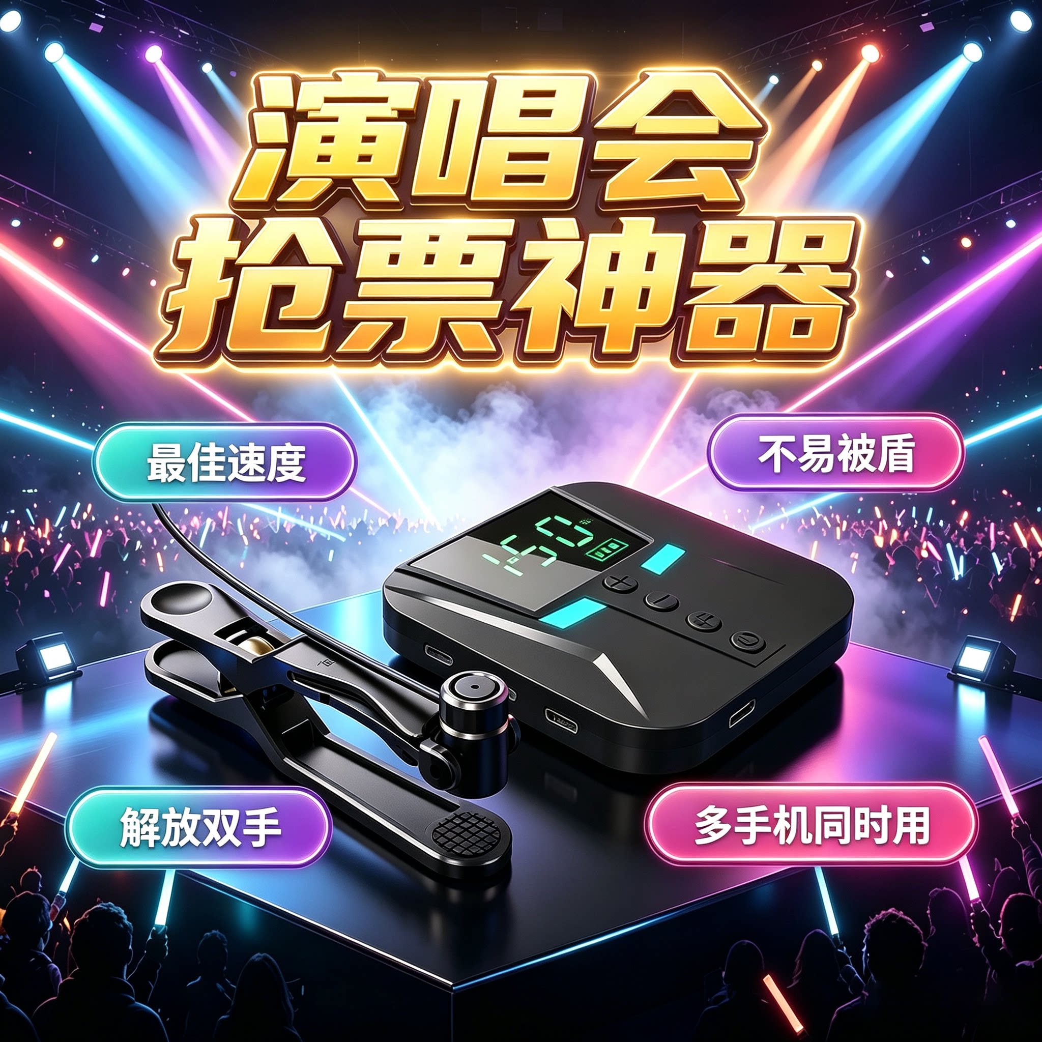 大麦专用演唱会抢票器自动点屏器遥控设备