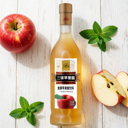 苹果醋饮料整箱6瓶三锋750ml