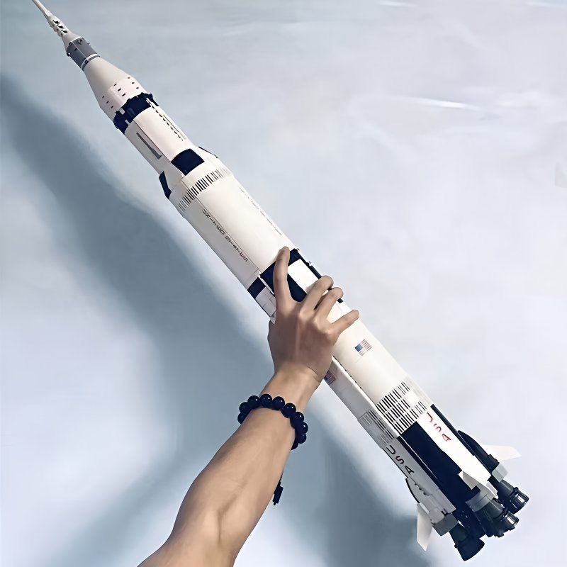 小颗粒阿波罗土星五号火箭航空航天成年高难度拼装积木模型玩具