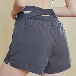 anti exposure sports Fake for piece shorts women two