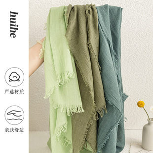 cotton and linen scarf women silk scarf 围巾女丝巾披肩头巾