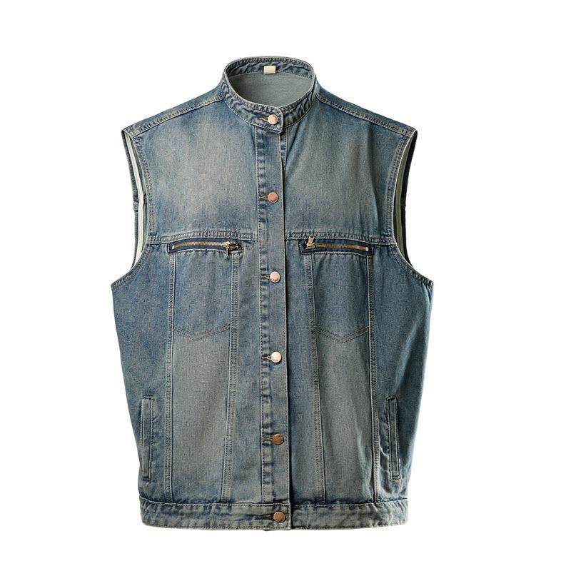 trend collar stand all-match women and men vest top