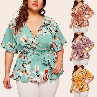 Womens Loose Chiffon Sleeve Large Tie Short Size Neck