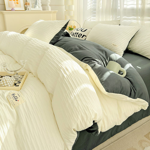 Cotton Bed sheets set quilt cover pillow case bedding 4 sets