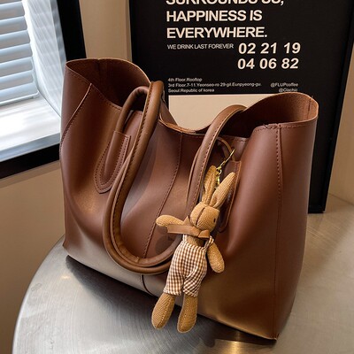 Big tote bag For Women totebag Handbag Chain Leather Bucket