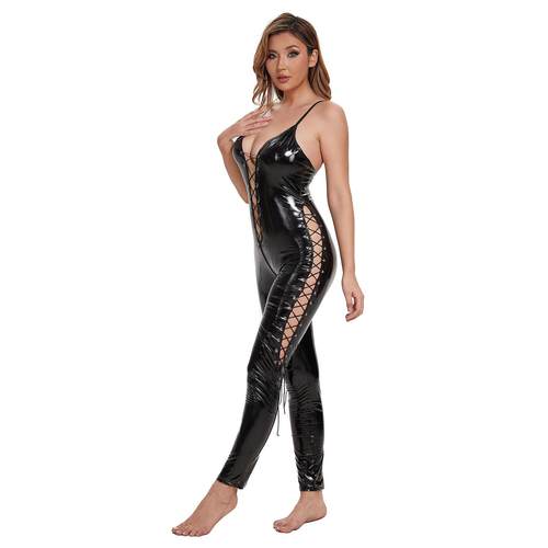 odor no distinction size accurate jumpsuit sexy leather