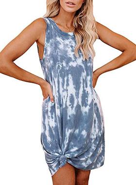 dress holiday casual dress long print retro sundress line -