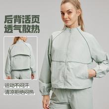 Zippered windbreaker running sports jacket long sleeve top