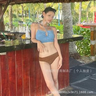 swimsuit hot sling womens sexy lattice split belly