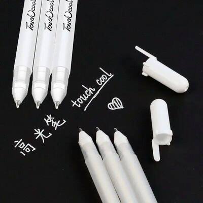 3/5pcs/10pcs Set 0.8mm Highlight Marker Pen White Ink Gel Pe