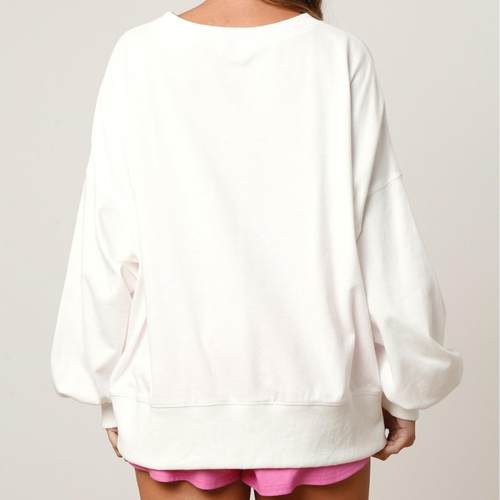 sweatshirt sleeve long top all-match matching color boots