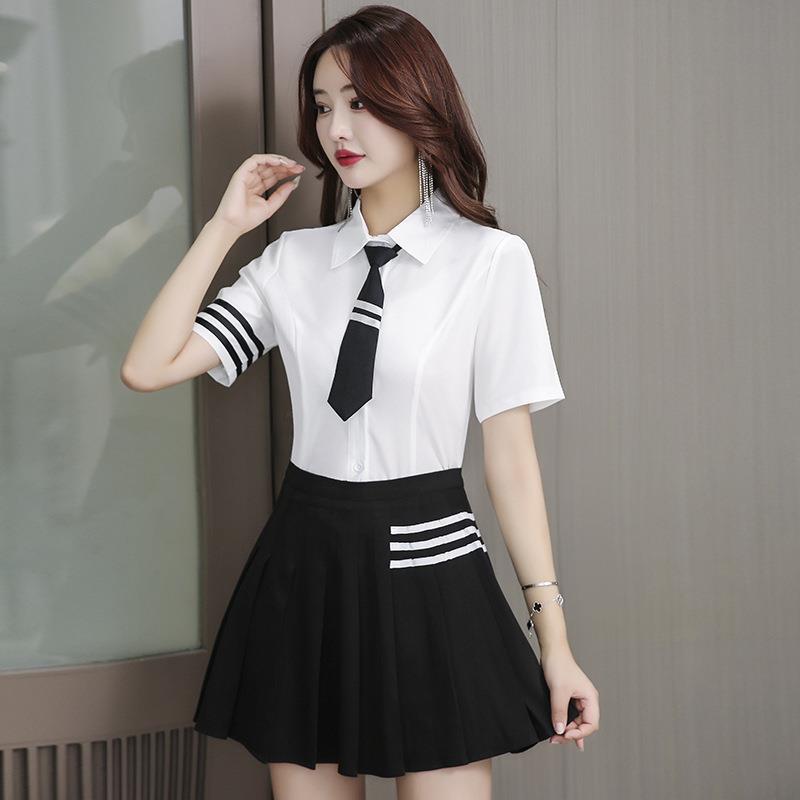 style skirt pleated clothing salon beauty clothes work