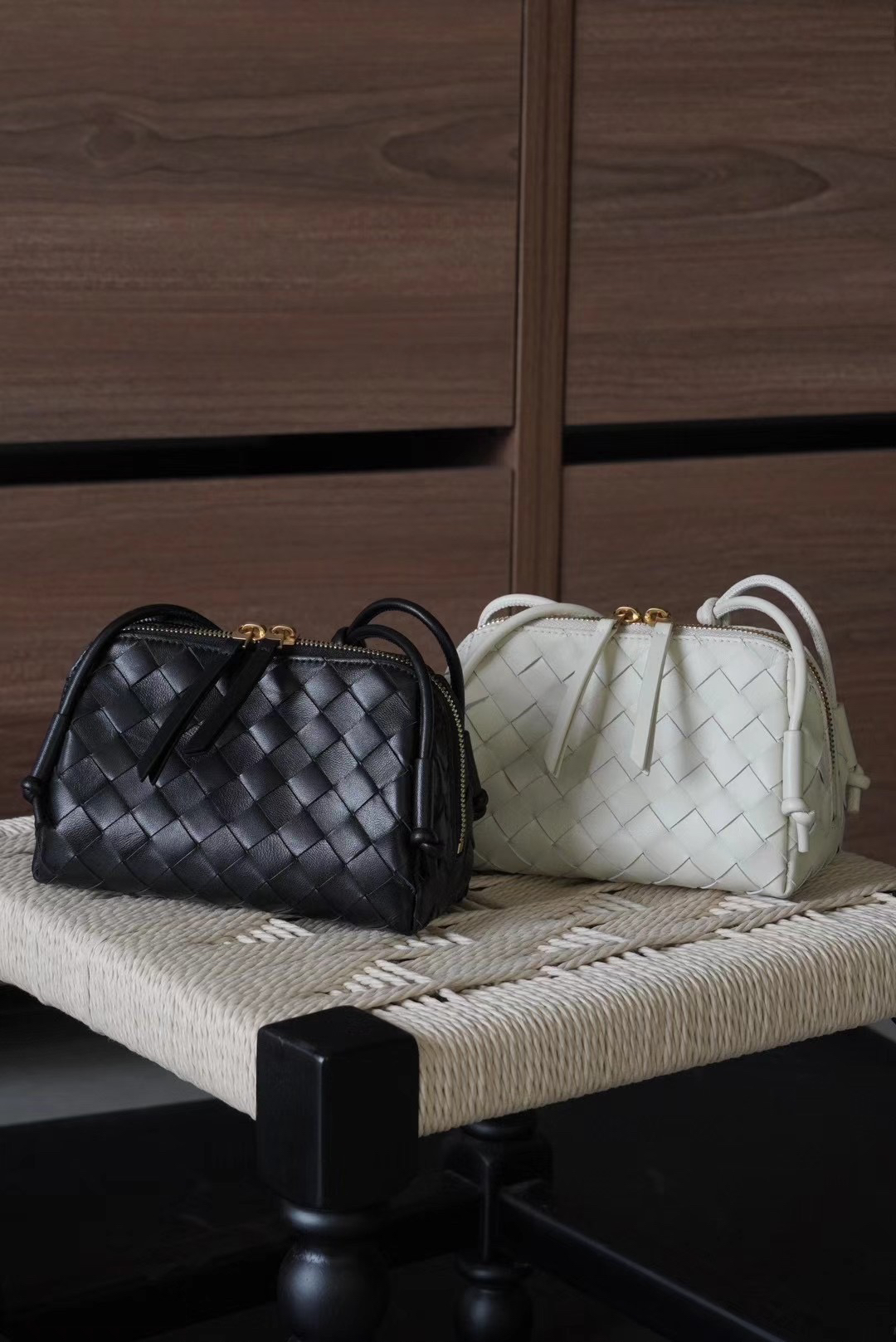 进口小羊皮手工编织贝壳包手提单肩斜挎包高级感里外全皮女包小