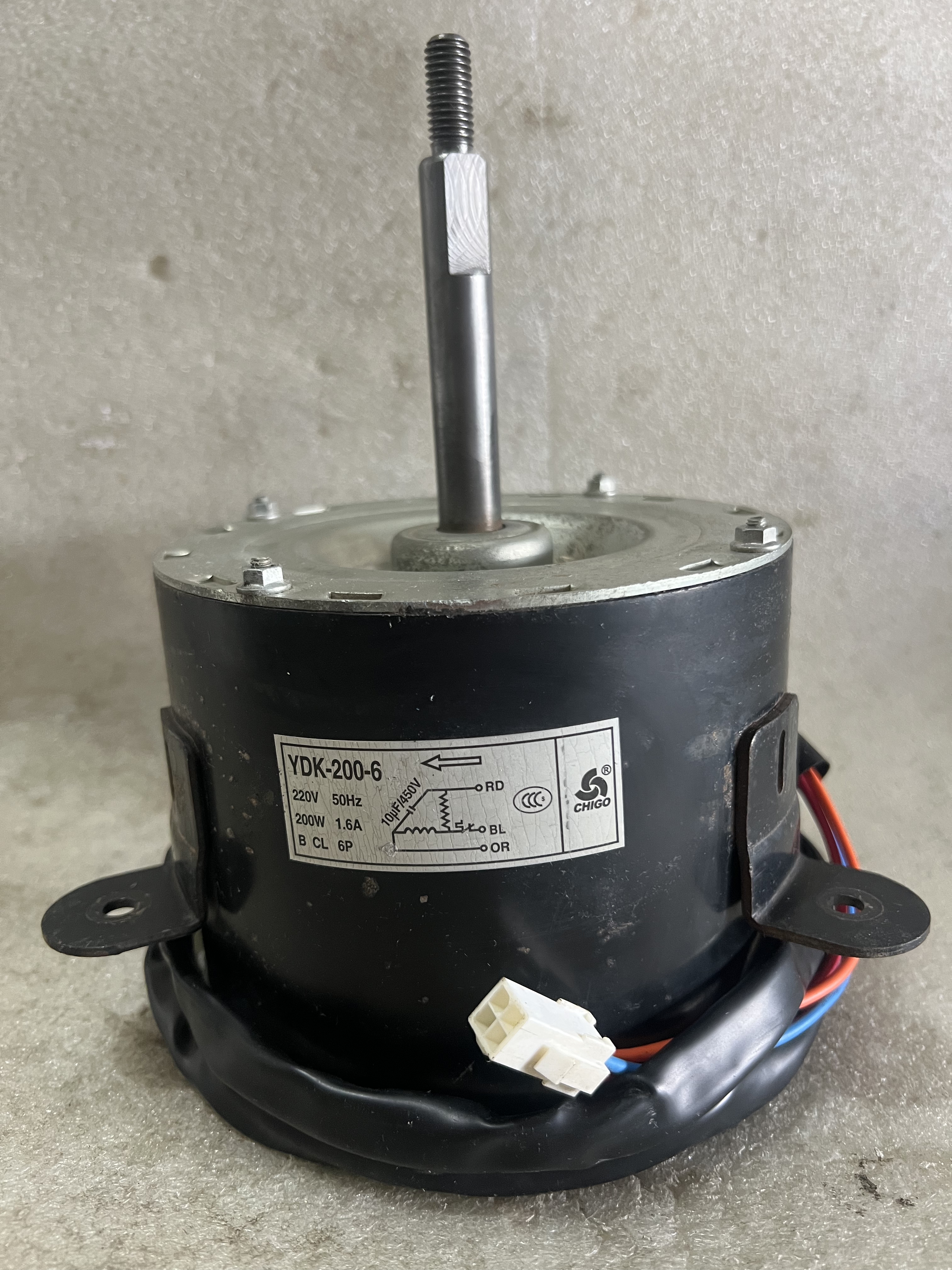 适用于5匹至高空调室外风机YDK-200-6 200W 3线 原装拆机