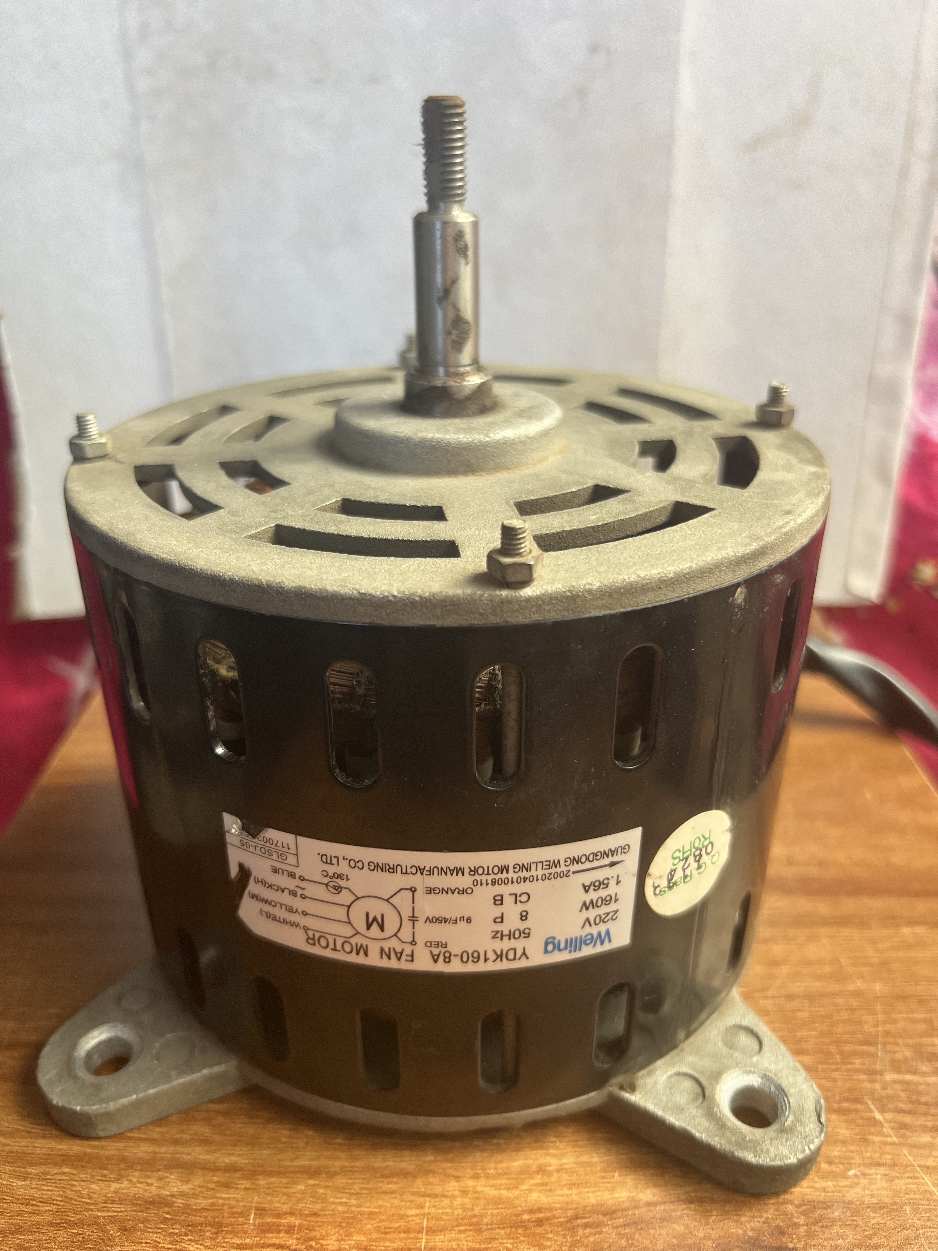 美的空调5-7匹立式柜机室内电机YDK160-8A 原机拆件 包好