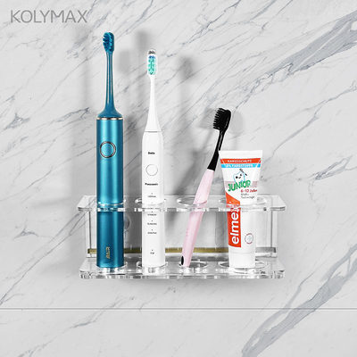 KOLYMAX牙刷置物架免打孔透明