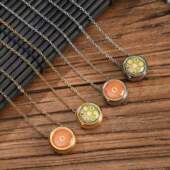 钛钢楞严咒吊坠男女士情侣护身符挂件六字真言时尚 民族风项链饰品