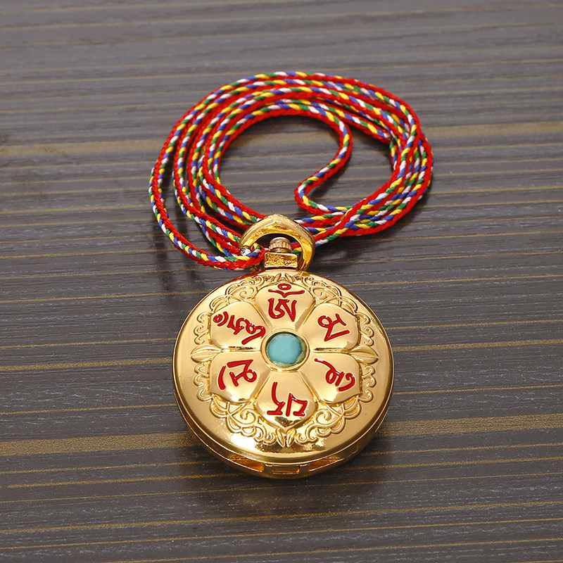 结缘六字真言嘎乌盒情侣吊坠楞严咒项链男女挂件可打开装经文舍利