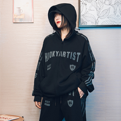 2025春季街头字母潮牌帽衫卫衣
