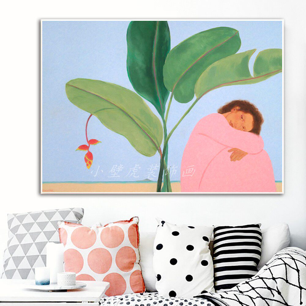 小众艺术风美女人物卧室装饰画