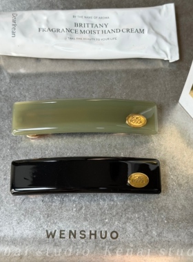 法式轻奢复古金标醋酸弹簧夹