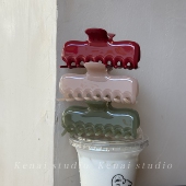 韩国ins3D果冻高端醋酸抓夹加厚高级法式 简约纯色大号鲨鱼夹头饰