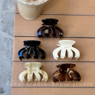 韩国ins南瓜中号醋酸抓夹高马尾发抓百搭气质鲨鱼夹发夹发饰头饰