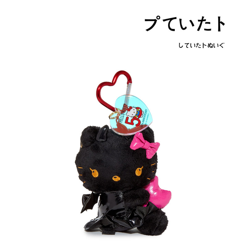 美国50周年hellokitty正版黑天使凯蒂猫kt猫公仔玩偶毛绒包包挂件