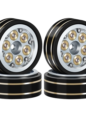 黄铜配重1.1寸轮毂,适用SCX24 TRX4M FCX24 1/24 1/18 RC 车轮毂