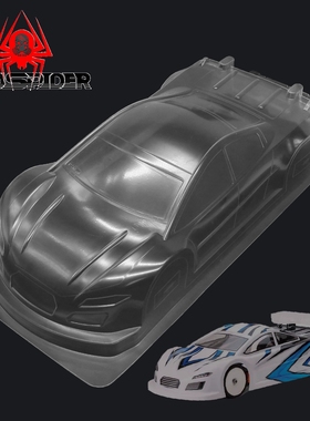 RS红蜘蛛1/10电房 田宫TRF421竞赛级平跑XRAY房车壳MTB0415