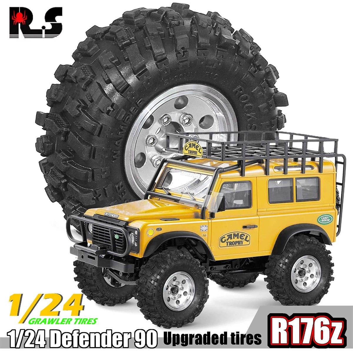 RS红蜘蛛FMS 1/24 FCX24 骆驼杯路虎卫士瓦迪顿金属轮毂+轮胎R176