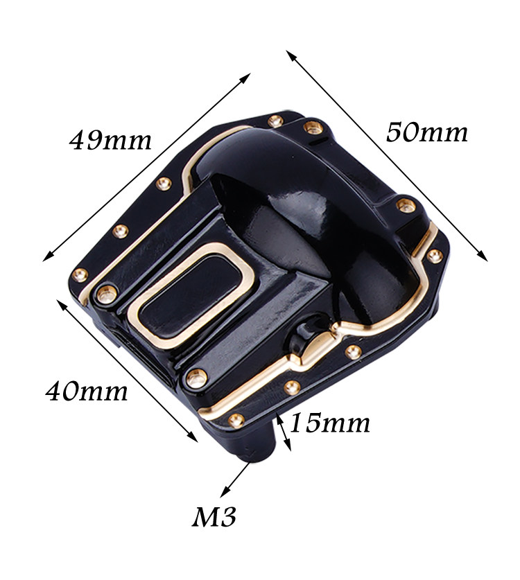 1/6遥控模型车AXIAL SCX6 JEEP改装升级配件车桥盖金属黄铜盖配重