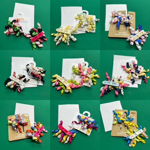 外贸出口原d女童卷卷发夹生日甜美可爱儿童头发饰头饰(6件包邮