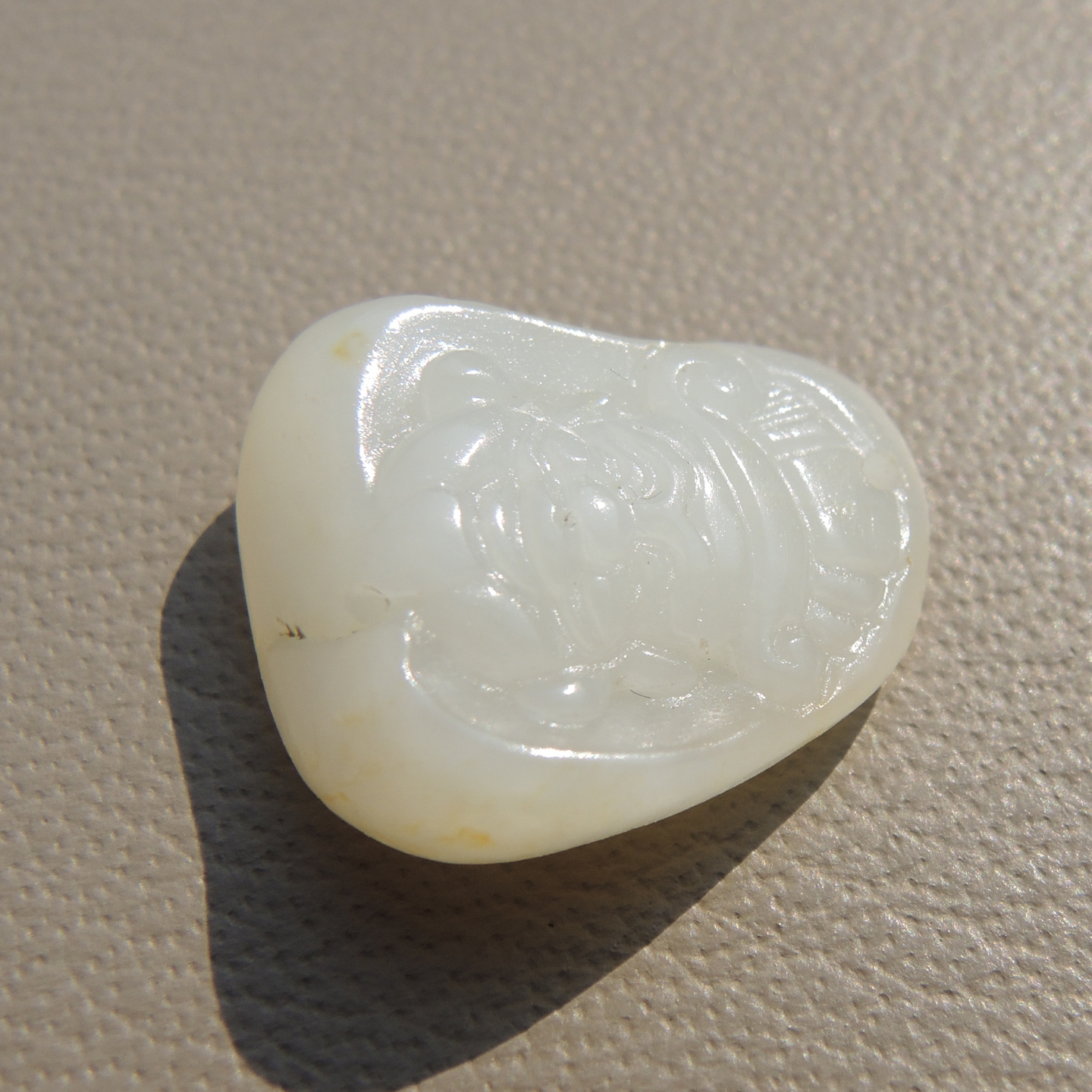 方言手机坠挂红皮独籽料财神吊坠