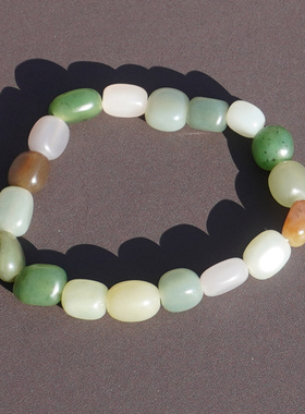 和田玉糖玉黄口烟紫俄碧多宝手串