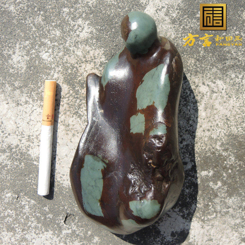 方言巨漏珍品大开门罕见蓝玉原生籽料异型意境和平鸽佛原石玩料R