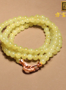 方言黄口卡5mm圆珠项链多圈手链