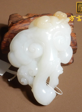 俄罗斯巴沙黄金糖白肉如意猴把件
