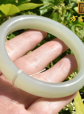 方言且末白玉内径卡54mm手镯