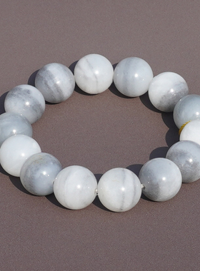 方言和田玉黑白分明青花籽料手串