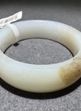 高品方言和田玉新疆且末老料高品质糖白玉精美油润细腻52mm手镯S
