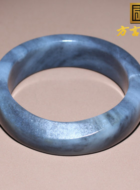 火爆方言和田玉留毛孔新疆水墨意境青花籽料内径55mm宽条手镯o8