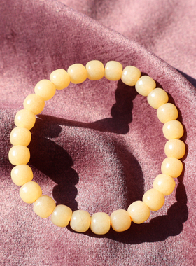 新疆且末料黄金糖玉8mm老型手串