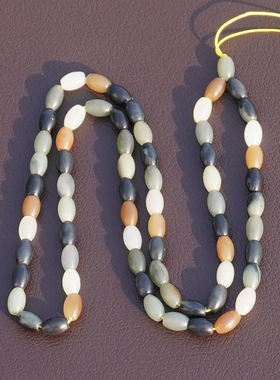 方言和田玉新疆油润楼兰三色手串