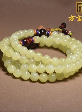 方言手串和田玉温润细腻黄玉