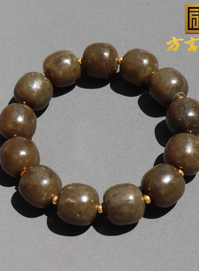 方言和田玉油润聚红糖老型珠手链