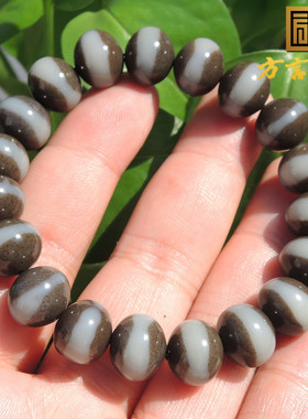 且末料巧克力糖一线天算盘珠手串