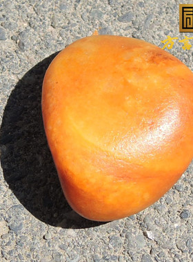 方言企业和田玉原石籽料精品名品全包鸡油黄色金包银一口气玩料F