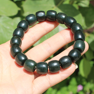 亏麻了方言和田玉特色新疆温润细腻塔县青玉12mm直切珠手链手串A6